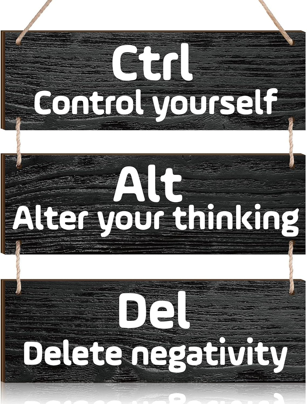 Office Wall Decor Inspirational Wall Art for Motivational Plaques Rustic Wooden Hanging Decor Positive Saying Quote Sign Art for Home Office Living Room(Black)