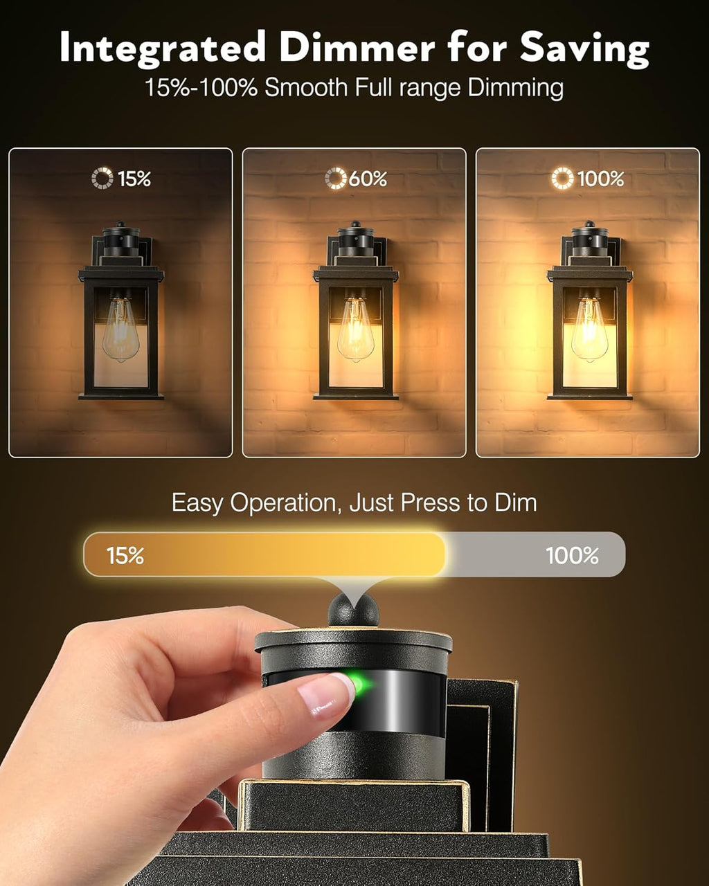 VIANIS 2 Packs Motion Sensor Outdoor Lights for House, Dusk to Dawn Front Porch Light, Black Gold Outdoor Light Fixture Sconce with Tempered Glass for House, Doorway, Entryway,Hardwired, Non-Solar