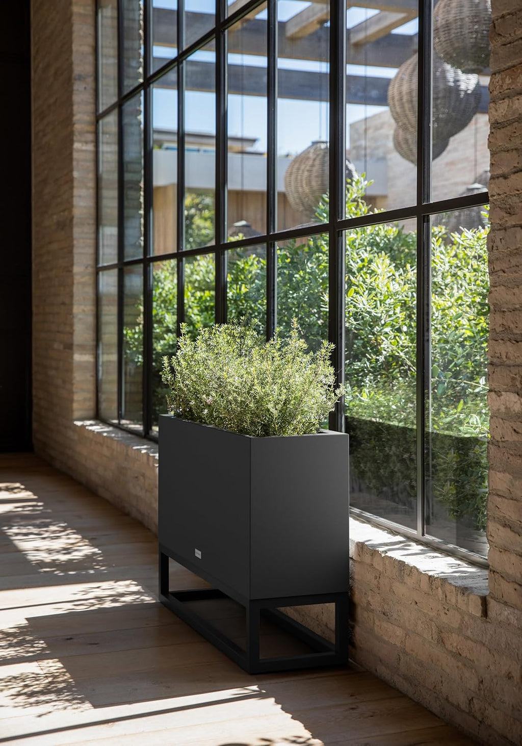 Veradek Block Series Raised Long Box Planter for Patio & Garden | Durable All-Weather Use with Aluminum Stand | Modern Décor for Herbs, Flowers