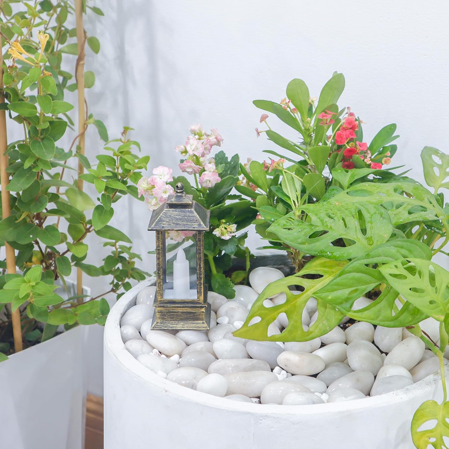 45lbs White River Rocks, 1-2 Inch Natural Pebbles for Indoor Plants, Polished Pebbles for Garden Landscaping Aquariums Vase Fillers and Outdoor Decorative Stones