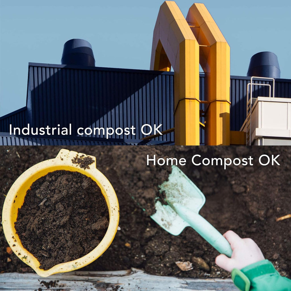 Compostable Trash Bags 13 Gallon, Tall Kitchen Heavey Duty Food Waste Bags, Extra Thick, Certified US BPI ASTM D6400, 49.2 Liter, 50 Count