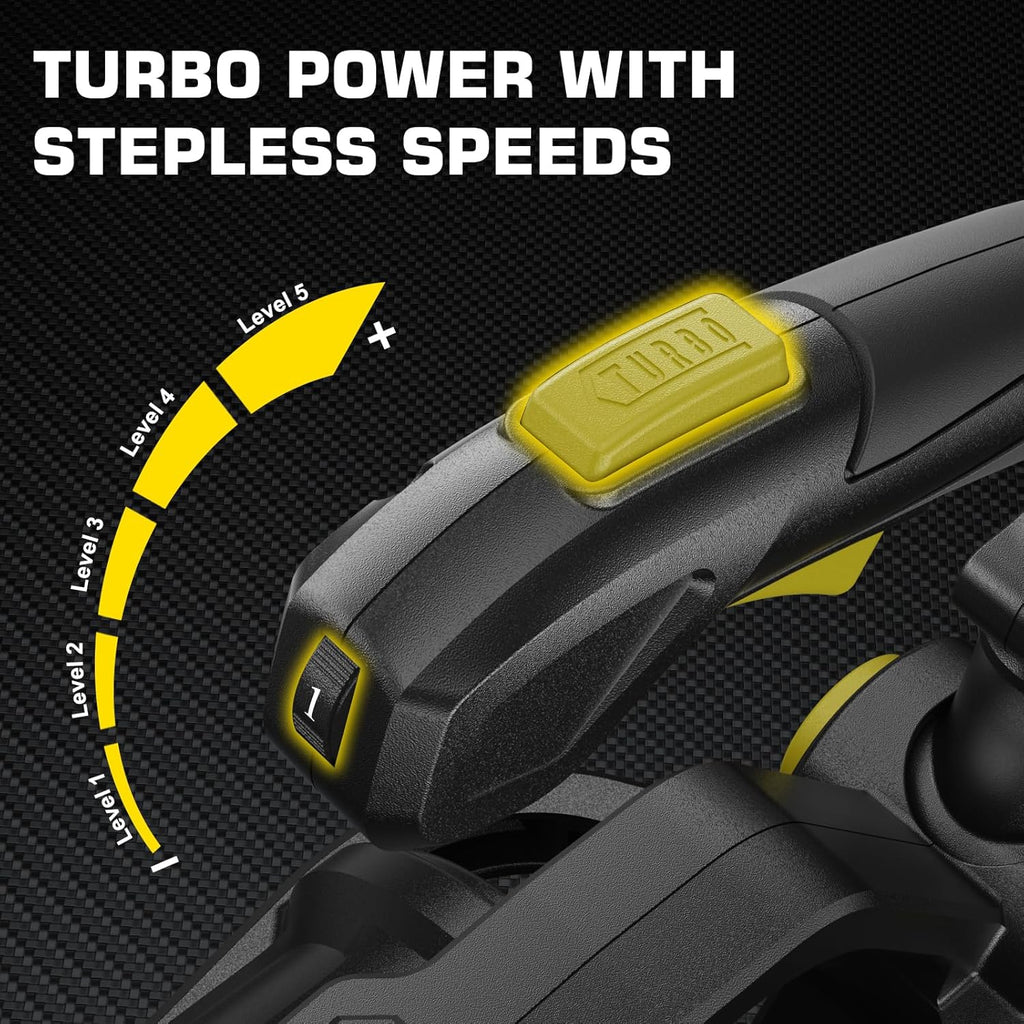 Leaf Blower for Dewalt 20V Battery, Brushless Blower with Variable 5-Speed, Turbo, 0-90° Adjustable Handle, 500 CFM 150-MPH Blowers for Lawn Care, Patio Cleaning (Battery Not Included)