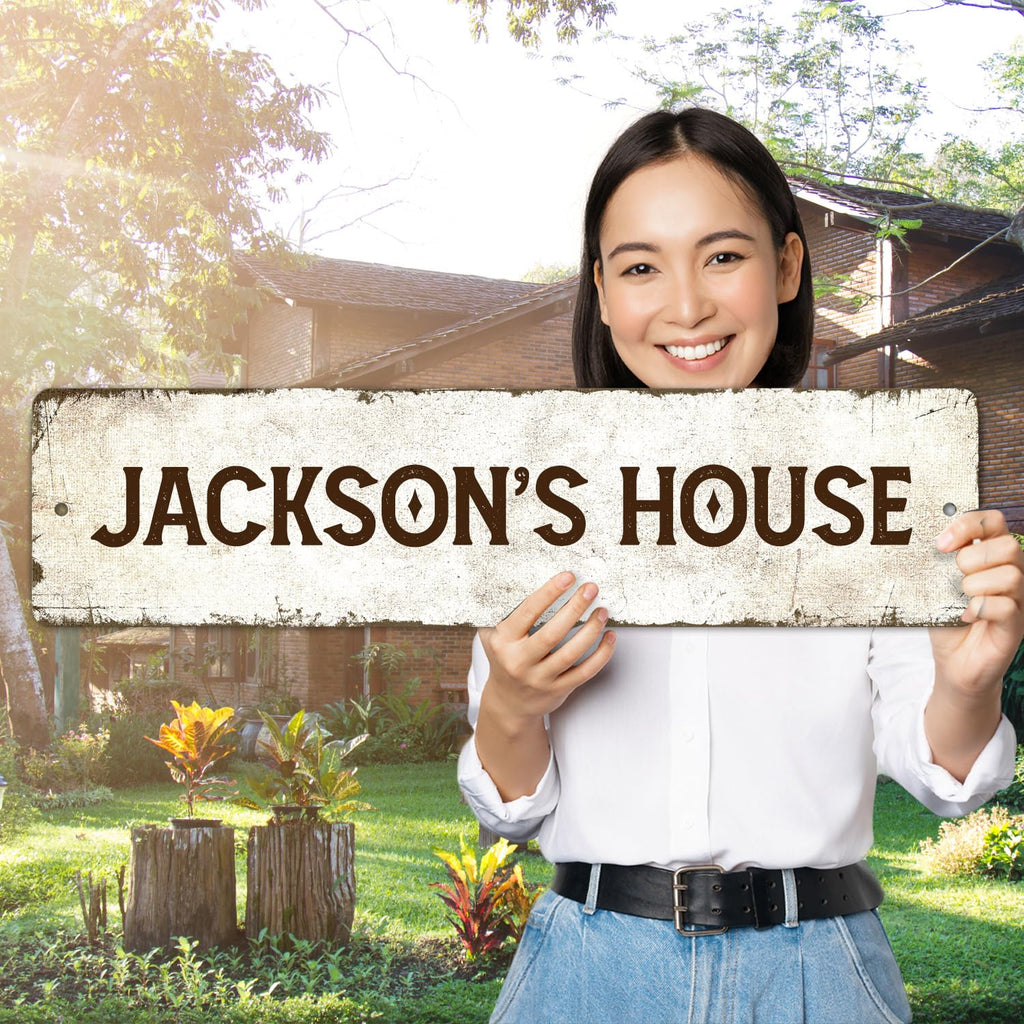 Rustic Custom Sign, Personalized Metal Signs, Gift for Him Men Dad, Man Cave, Indoor and Outdoor Use, 6x24 Inches, ACM, Fade Resistant, Made in The USA