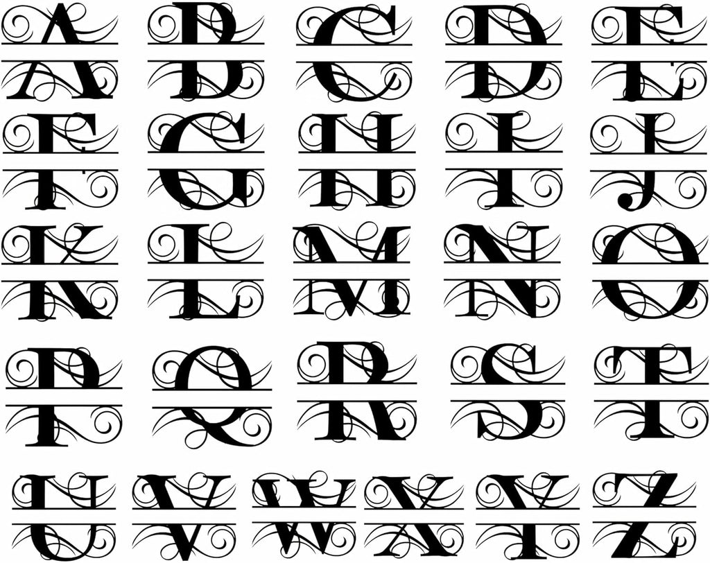 Personalized Metal Name Signs, Split Letter Monogram Wall Decor, Custom Last Name Sign, Family Name Sign for Outdoor, Personalized Wedding Gift, Garden Decor, Metal Wall Art, Housewarming Gift (MonogramDesign_6)