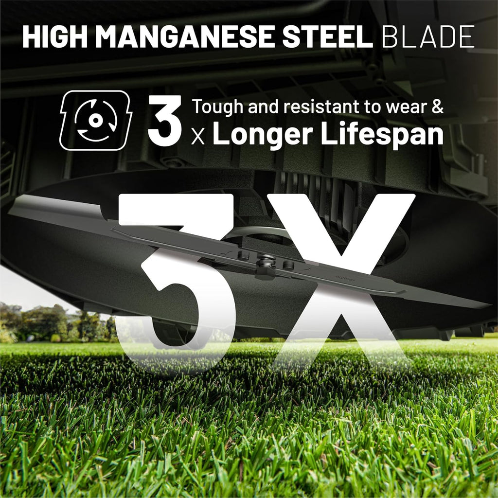 Litheli Lawn Mower 18" Electric Self Propelled for Garden Yards, Lightweight Cordless Lawn Mower Brushless with 6-Position Height Adjustment, 2 x 20V 4.0Ah Battery