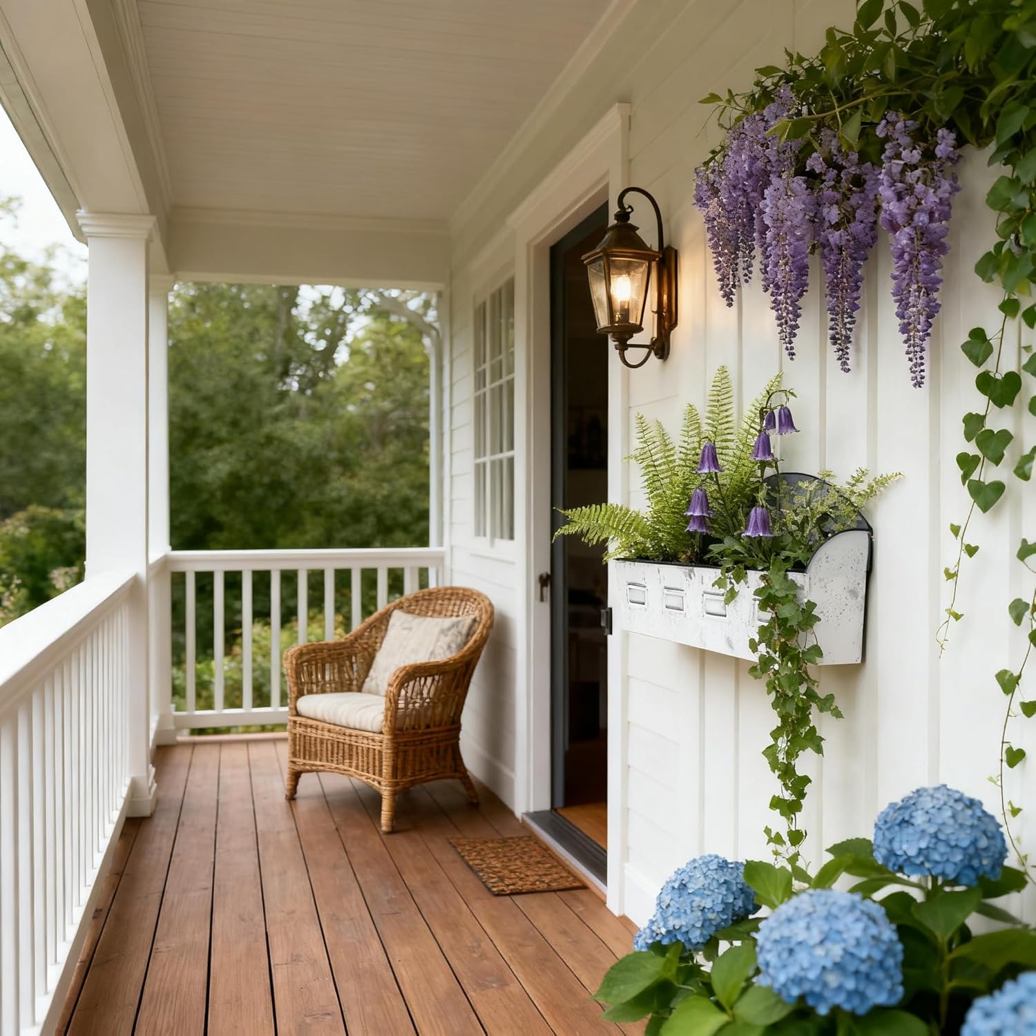 Vintage Metal Hanging Flower Pot Rustic Wall Mounted Planter with 4 Compartment Farmhouse Plants Holder Succulents Tubs for Garden Railing Fence Patio Yard Outdoor Decor