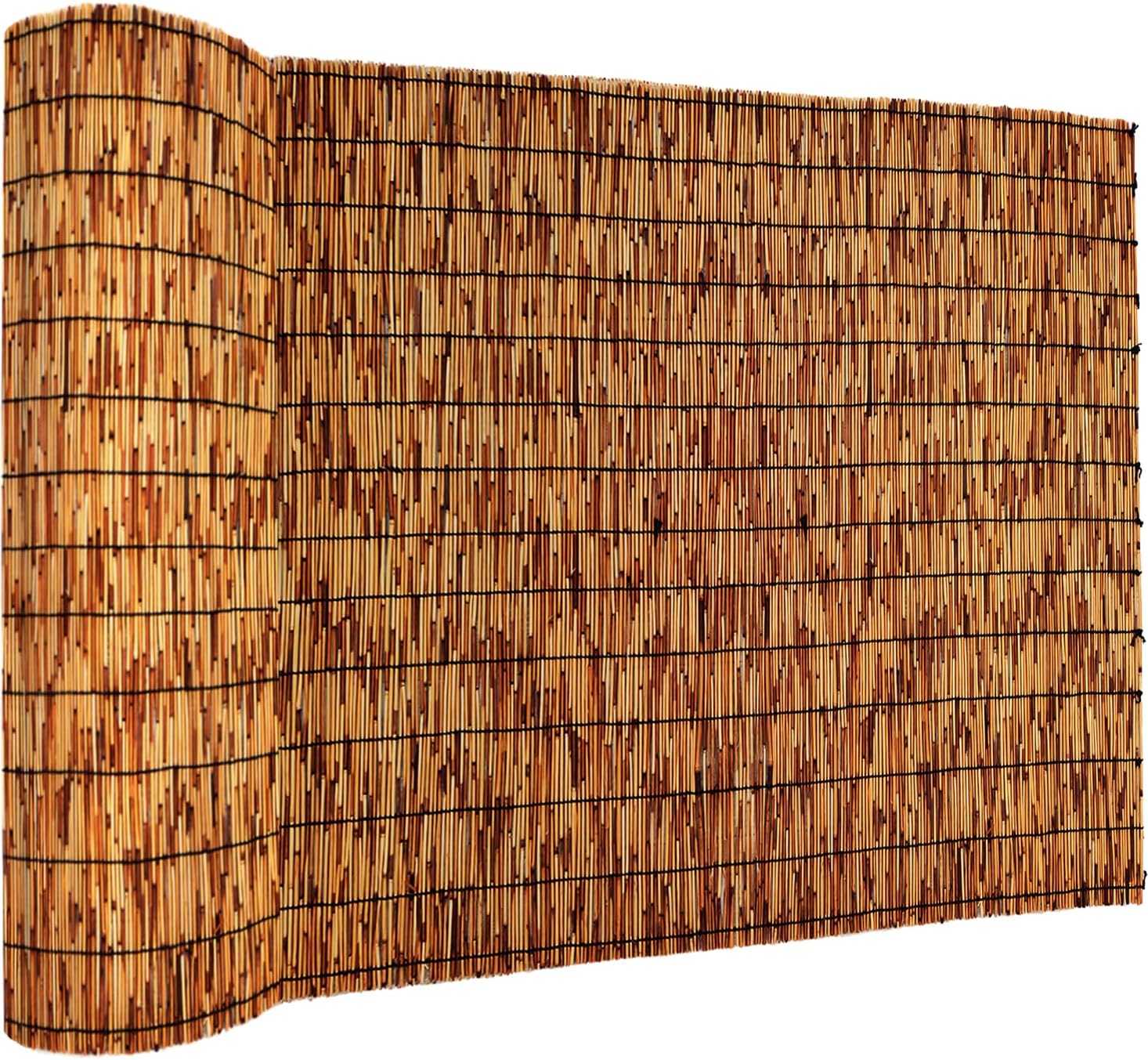 Reed Fencing Rolls,Bamboo Screens Outdoor for Patio,6 Feet High,Suitable for Patio Garden Balcony Terrace and Courtyard Shading 6x16FT