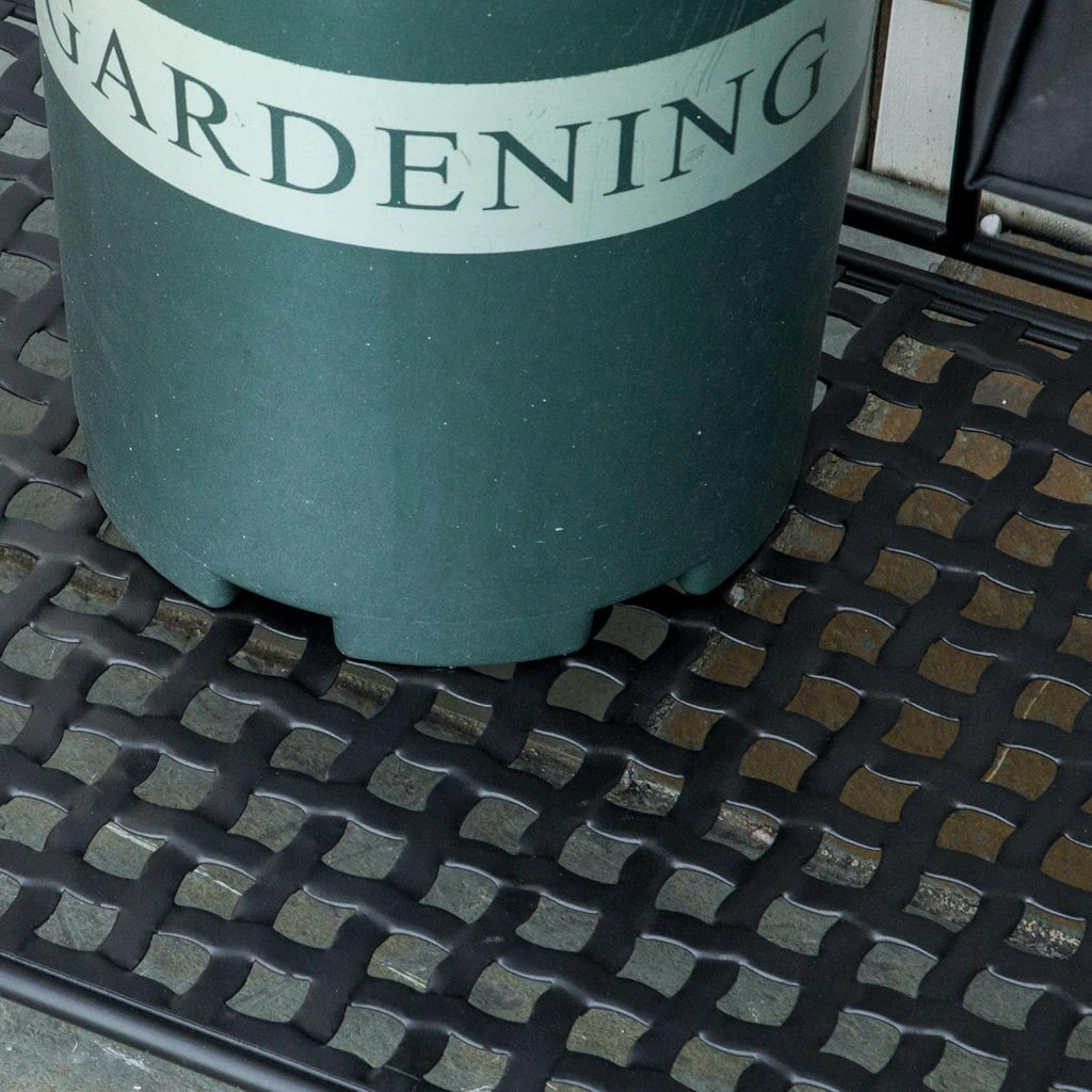 Outsunny Folding Potting Bench Table, Metal Garden Workstation, Work Bench with Large Build-in Bag with Cover, 5 Hanging Hooks & Storage Shelf, Flourishes