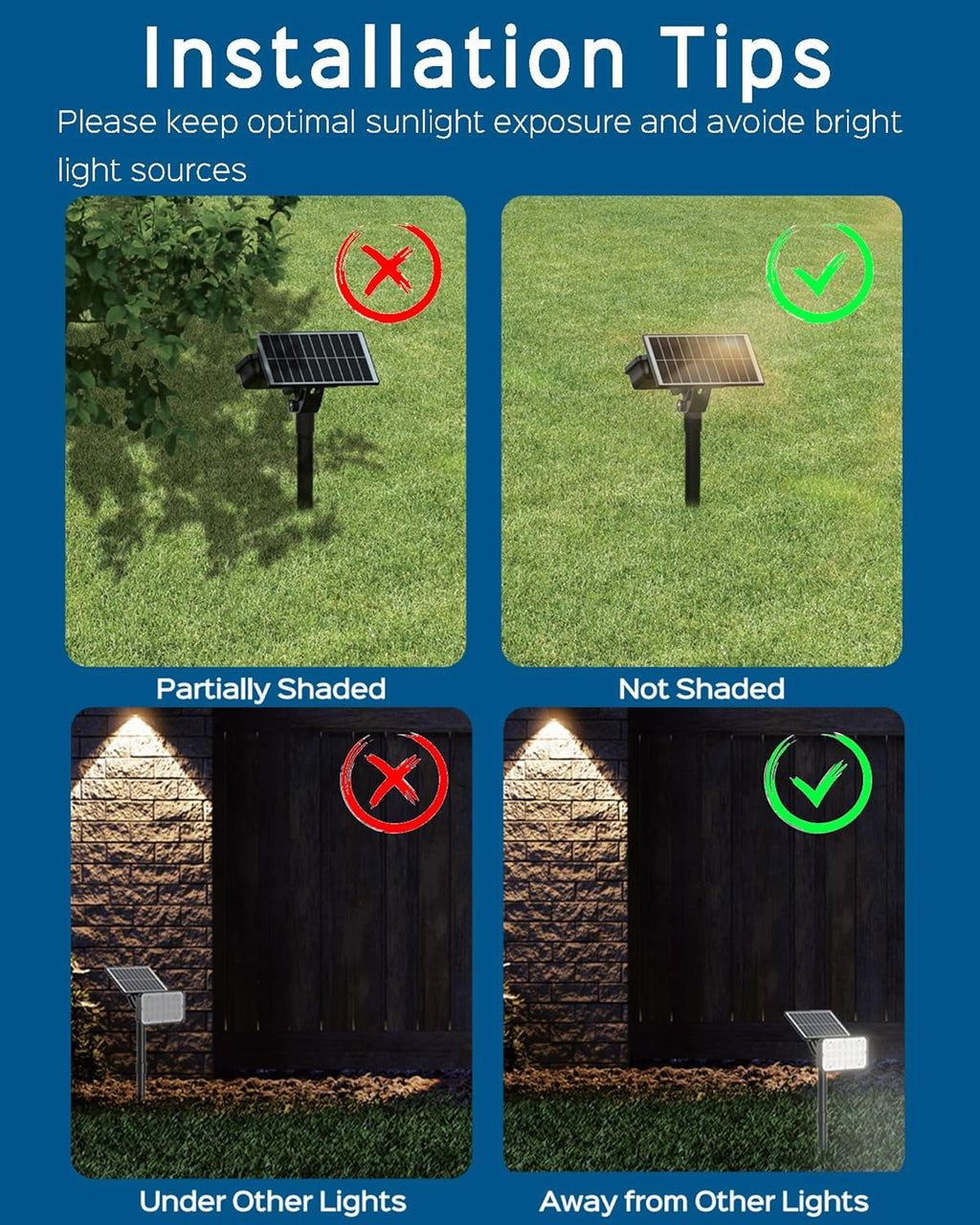 JACKYLED Solar Spot Lights Outdoor, 84 LEDs Solar Lights for Outside with 5 Modes Auto On/Off, IP65 Waterproof Landscape Spotlights for Yard Garden Decorative, Walkway, Driveway, 1 Pack