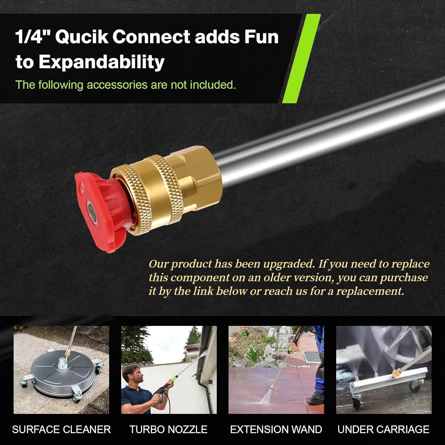 4800 PSI Pressure Cleaner- 4.0 GPM High Power Cleaner with 33FT Hose Reel, 4 Spray Tips and Soap Bottle for Car Washing, Fence Cleaning, Patio Maintenance（Upgraded） (Green)