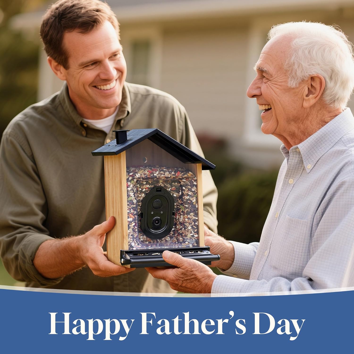 Smart Squirrels-Proof Bird Feeder with Camera Solar Powered, AI Identify Bird Species, Instant Notification Camera, CCPA Data Security, 3.2L Ultra Large Capacity Gift