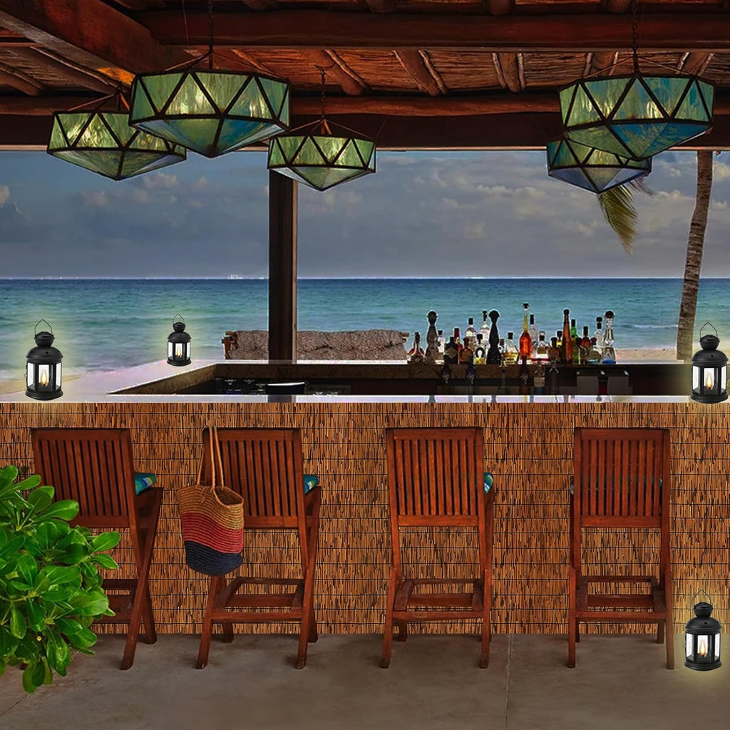 2Pack Bamboo Reed Fencing,4FT X 16.4FT Natural Reed Fence Reed Screen for Balcony Bamboo Reed Fence 4 Feet High for Outdoor Backyard Patio(Brown)