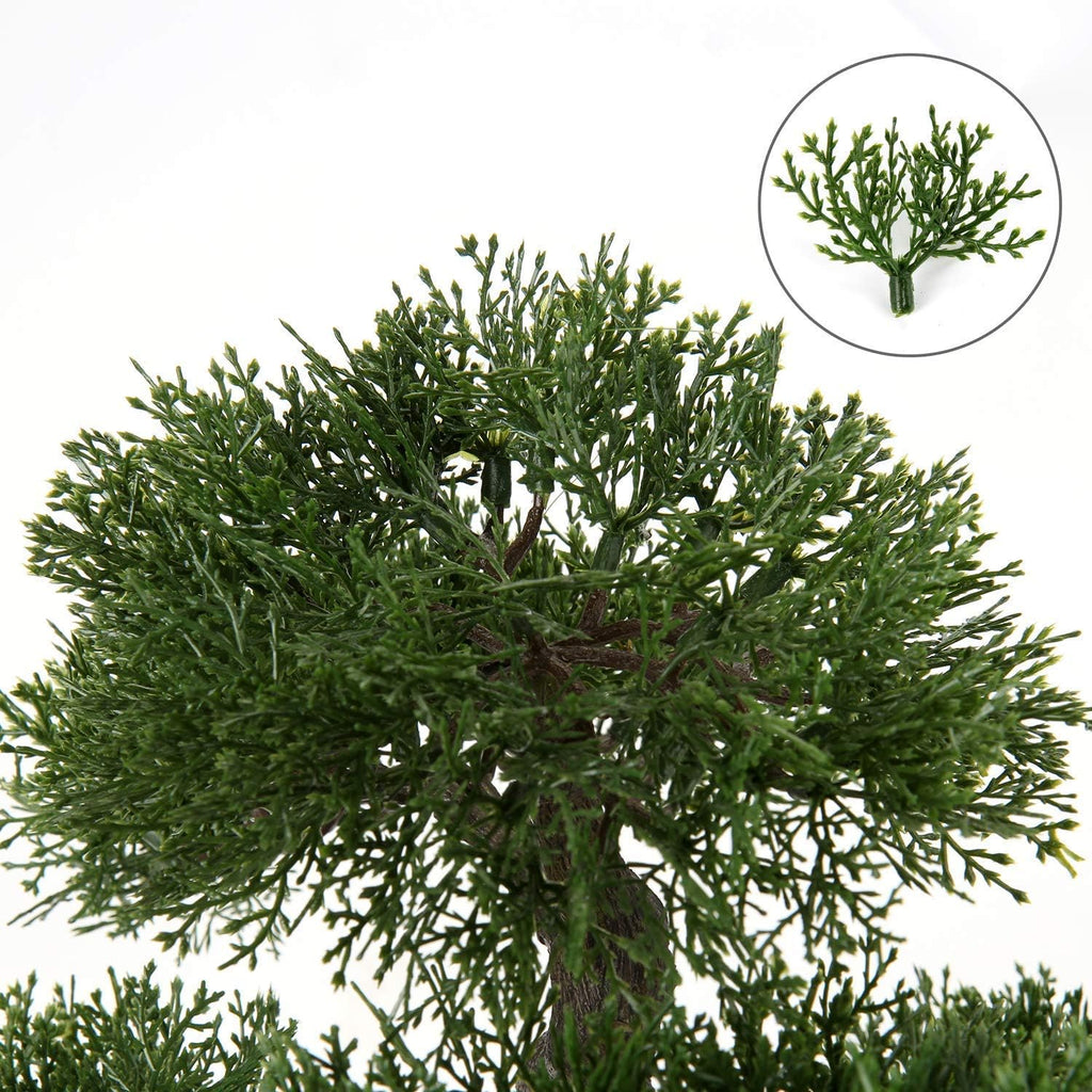 Artificial Bonsai Tree Juniper Faux Plants Indoor Small Fake Plants Decor with Ceramic Pots for Home Table Office Desk Bathroom Shelf Bedroom Living Room Farmhouse Decorations