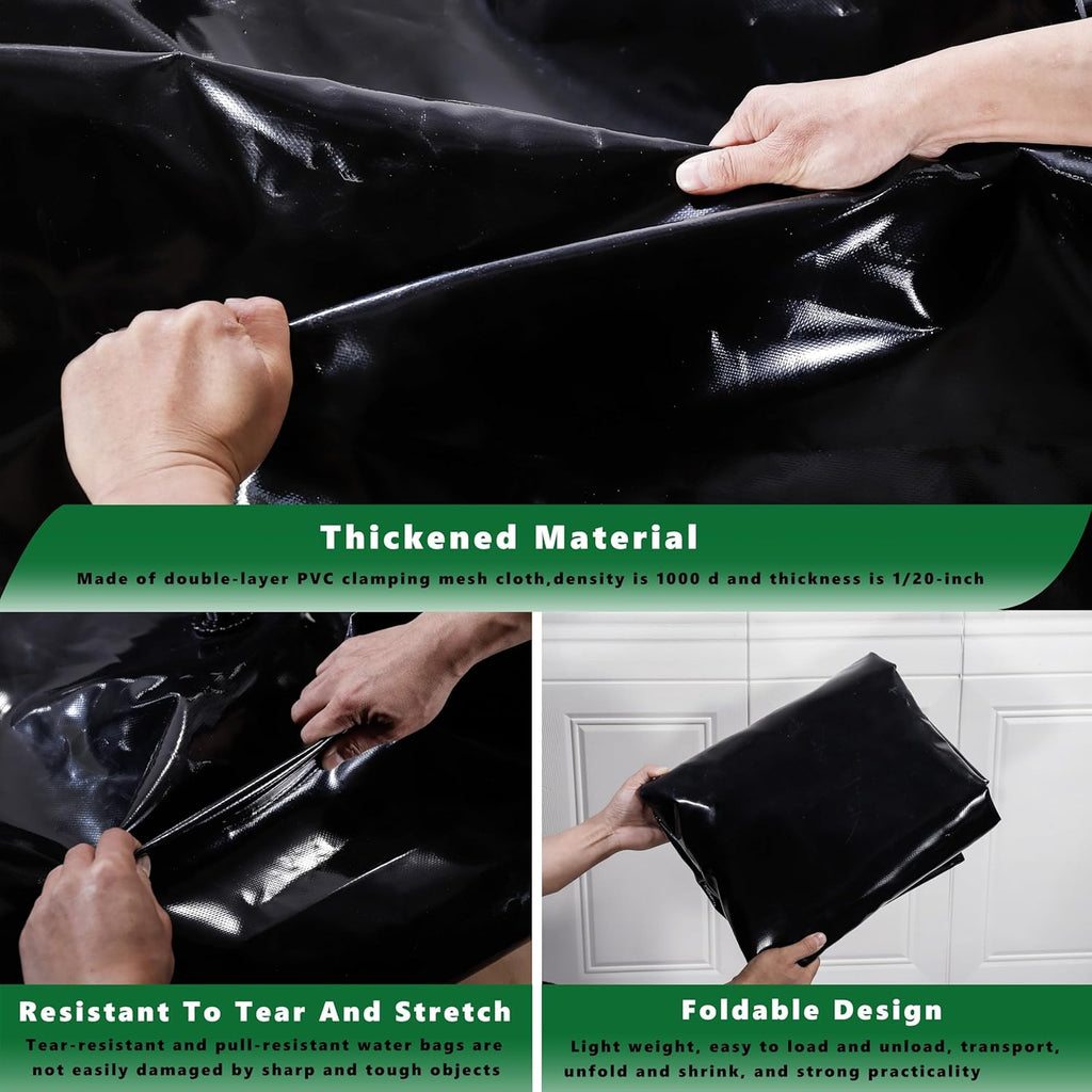 113 L/30 gal Water Bladder Storage Containers, Foldable Portable Water Tank Large Capacity Soft Water Bag, Drought Resistance, Fire Prevention, Emergency Water