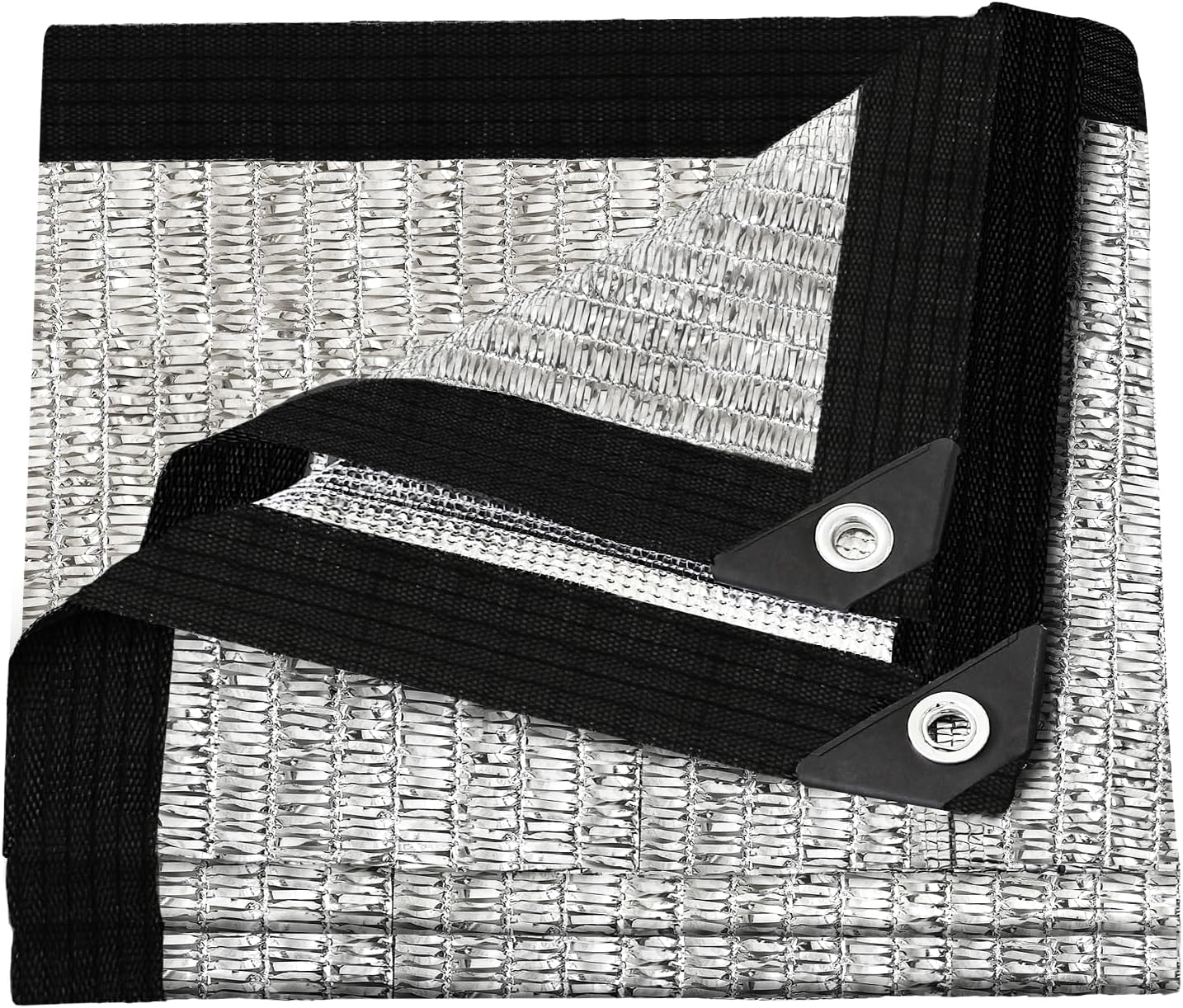 Shade Cloth-80% Aluminum Sunblock Neting,Durable Mesh Tarp with Grommets,Shade Cloth for Garden,Car, Outdoor Pergola,Greenhouse,Chicken Coop and Dog Kennel(Silver)