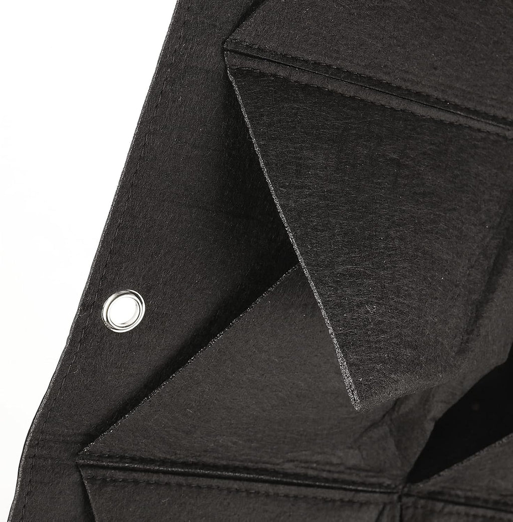 ZOENHOU 2 Pack Total 36 Roomy Pockets Horizontal Garden Planter, Waterproof Wall-Hanging Flower Pot Bags, Felt Wall Mount Balcony Planter Pouch for Herbs, Succulent, Flowers and Vegetables