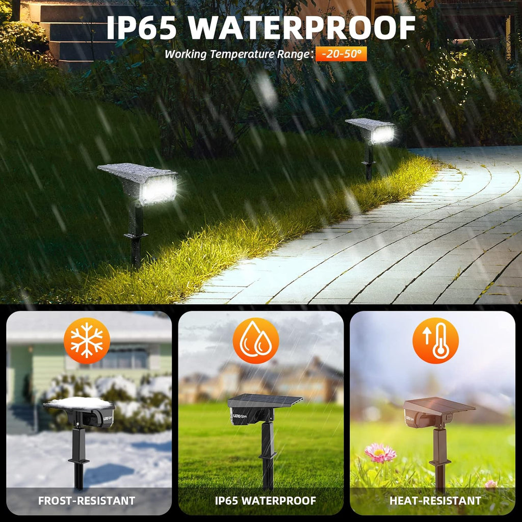 Solar Spot Lights Outdoor,40 LEDs Solar Outdoor Waterproof Landscape Lights with 3 Light Modes, Solar Powered Garden Yard Wall Lights Auto On,Off for Patio 8 Pack