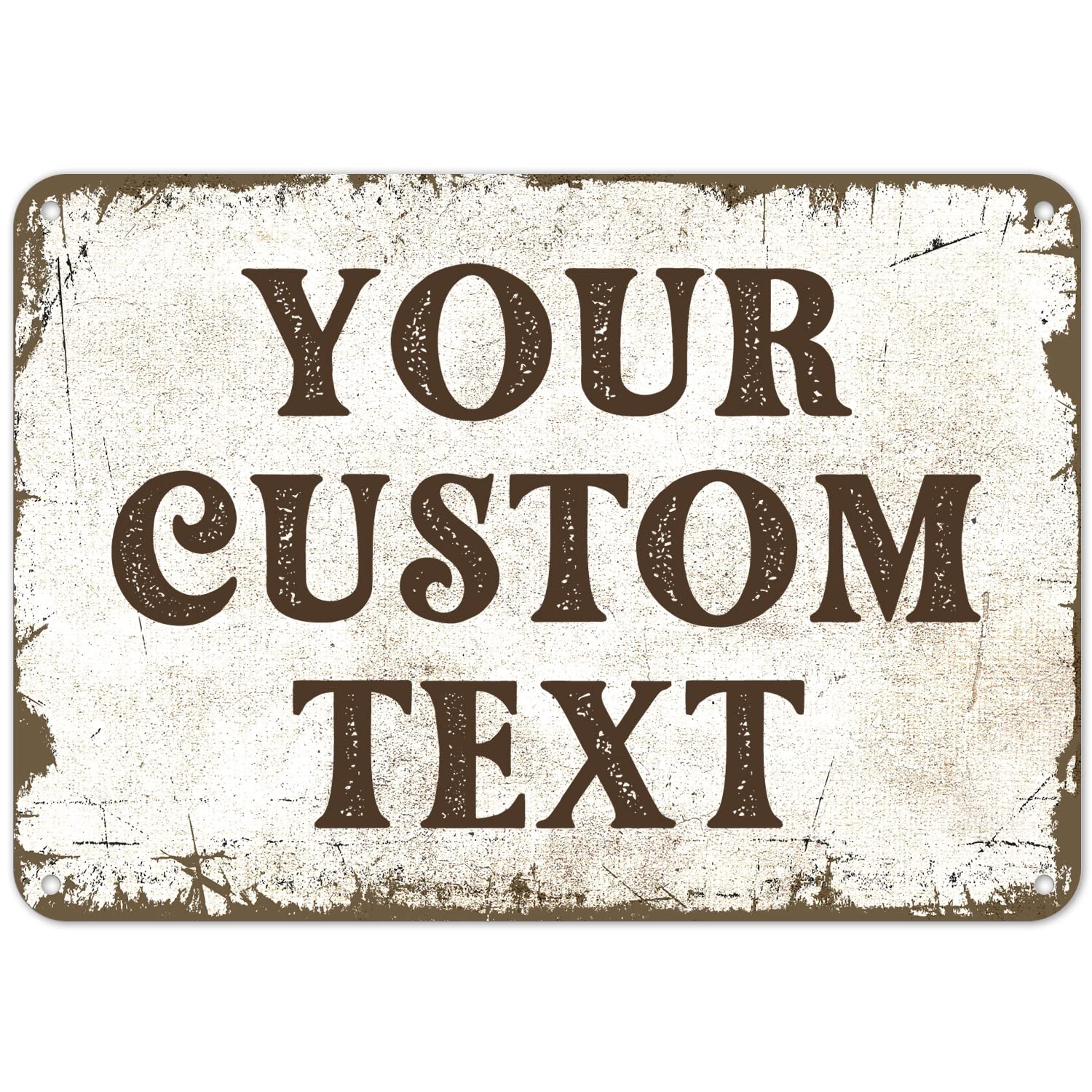 Rustic Custom Sign, Personalized Metal Signs, Gift for Him Men Dad, Man Cave, Indoor and Outdoor Use 10x7 Inches, ACM, Fade Resistant, Made in the USA