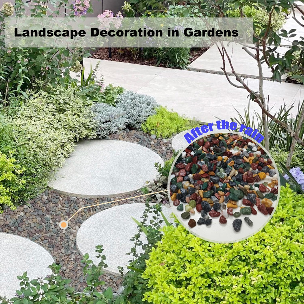 45LB Succulents Rocks for Plants Cactus Gravel Pebbles for Fish Tank 1/2 Inch Natural River Rocks for Vase, Aquarium, Landscaping,Bonsai,Terrarium Pebbles, Mixed Color