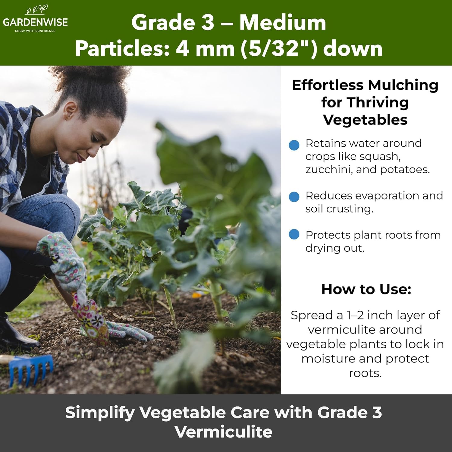 Organic Coarse Vermiculite for Indoor Gardening Plants and Mushrooms – Enhances Soil Aeration, Seed Germination, Rooting Cuttings – Small Packages and Bulk (Vermiculite Grade 3 – Medium, 3 qt)