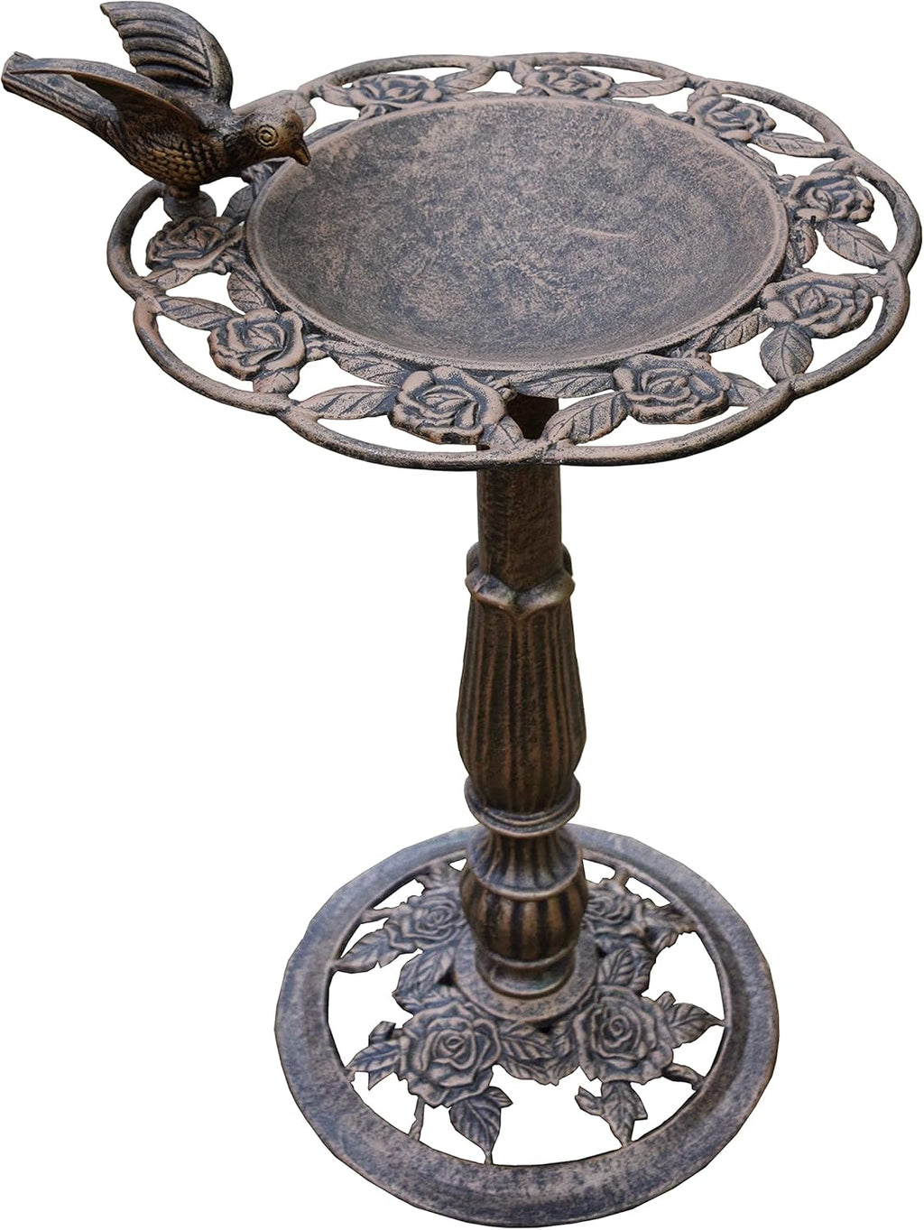 Oakland Living Rose Bird Bath, Antique Bronze