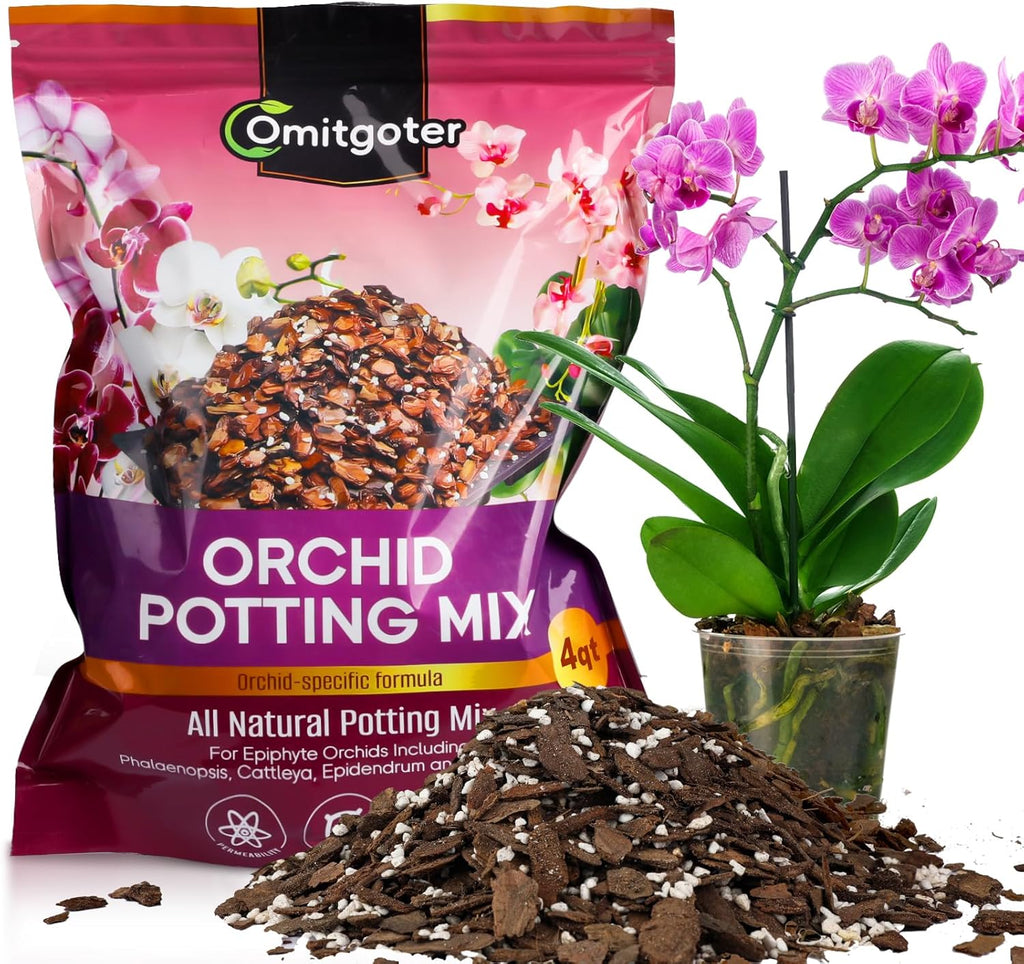 Organic Orchid Potting Mix 1qt, Mixture of Orchid Bark and Perlite, Specifically Formulated for Orchids