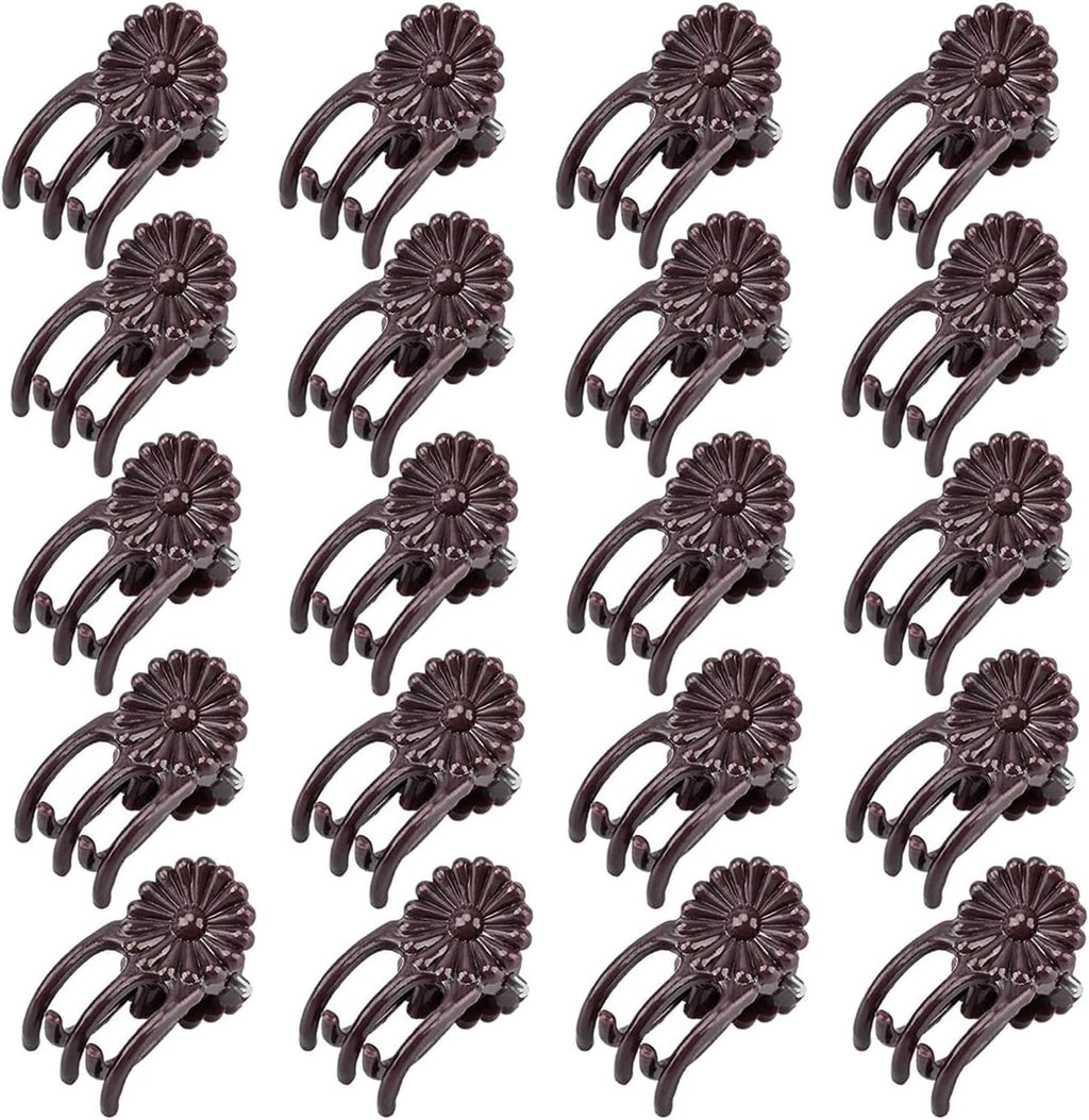 Plant Support Clips Reusable Garden Clips,100Pcs Medium Plant Clips,Tomato Support Clips,for Climbing Plants,Outdoor,Indoor Plants,Flowers,Stems,Vines Holding Clips (Brown)