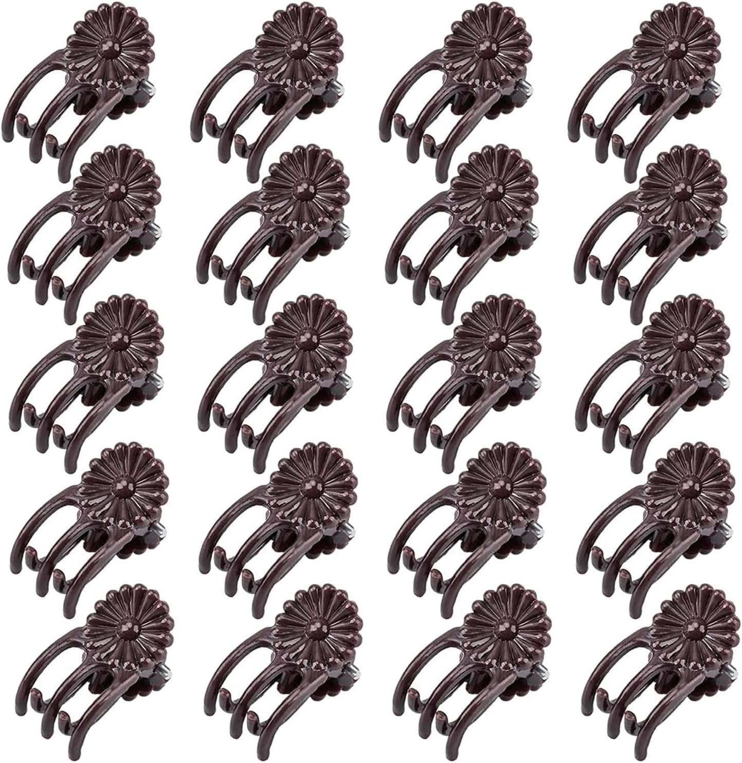 Plant Support Clips Reusable Garden Clips,100Pcs Medium Plant Clips,Tomato Support Clips,for Climbing Plants,Outdoor,Indoor Plants,Flowers,Stems,Vines Holding Clips (Brown)