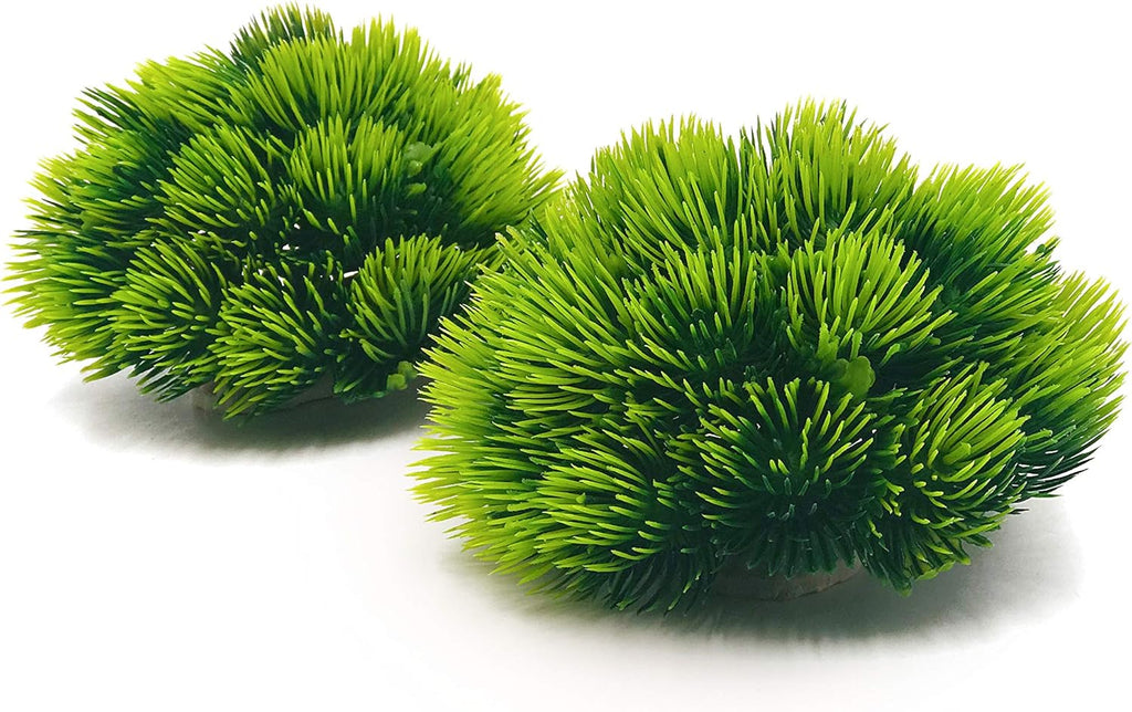 BEGONDIS 2Pcs Aquarium Decorations Fish Tank Artificial Green Water Plants Made of Soft Plastic