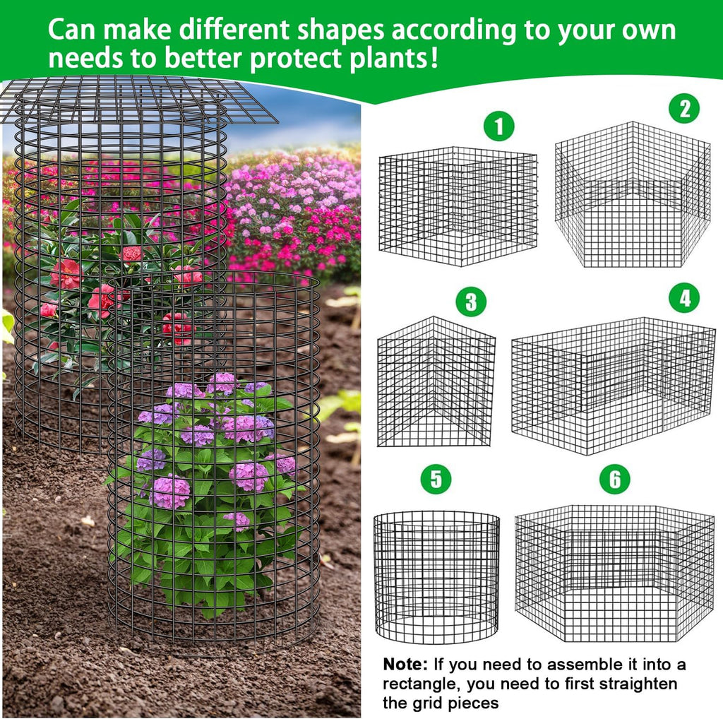 10 Pcs 11.8"x 11.8"/11.8"x 19.6" Available Chicken Wire Cloches for Plants, Plant Protector from Animal, Garden Covers Netting Iron Wire Mesh to Protect Plants Vegetables from Rabbit Squirrel Chicken