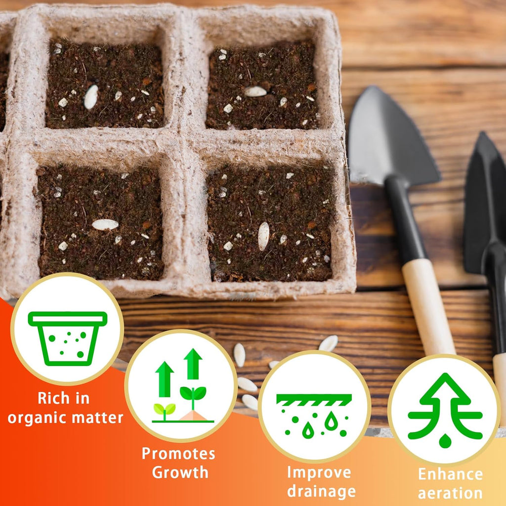 Seed Starting Soil Mix 1qt, Seed Starter Seedling Soil Ready to Use Suitable for Vegetable, Flower, Houseplant and Bonsai