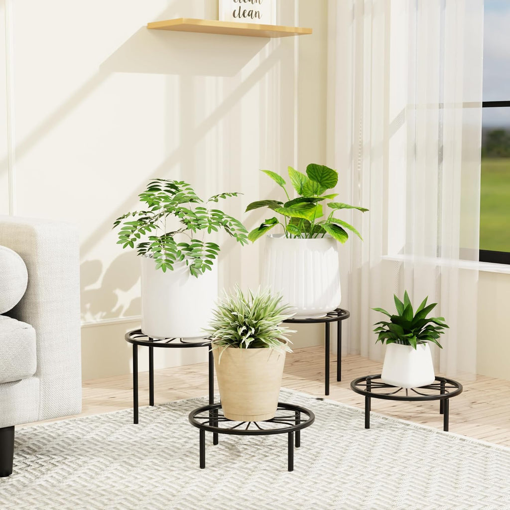 Plant Stand Plant Holder - Short Plant Riser for Garden Courtyard, Heavy Duty Flower Stand for Multiple Plant Indoor or Outdoor.