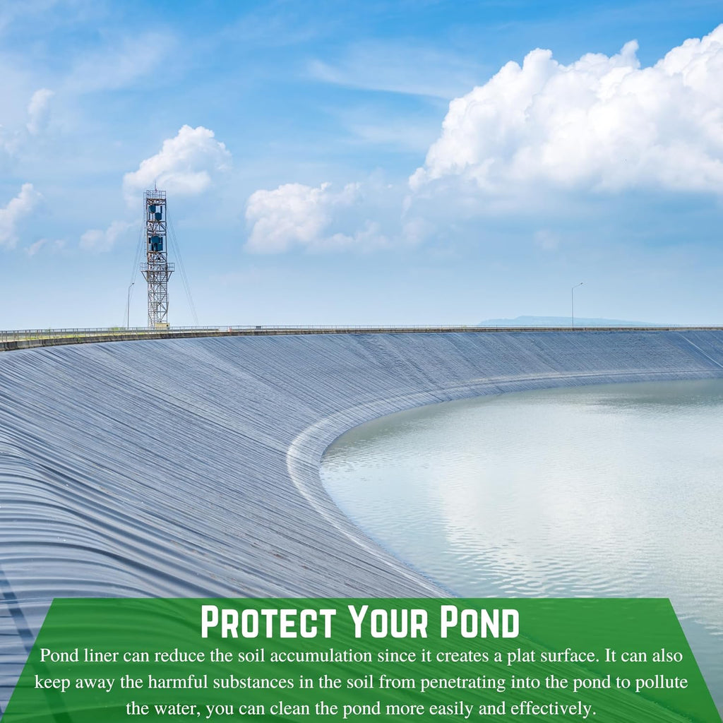 Farm Plastic Supply - 8 Mil Black/White Pond Liner - 8 Mil Fish Pond Liner, Pond Liners for Outdoor Ponds, Koi Ponds, Garden Fountain, Waterfall, Containment Liner (40' x 100')