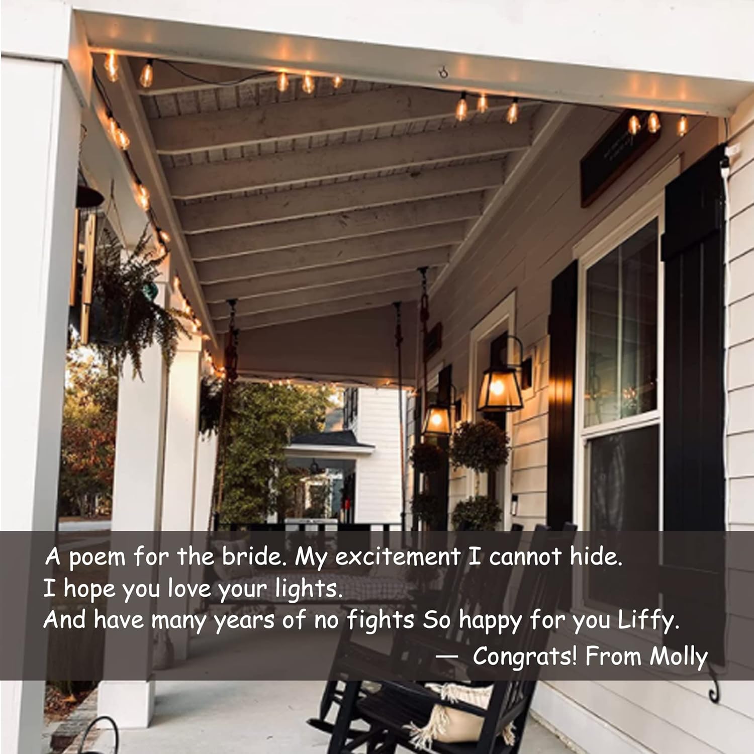 DAMAING LED Outdoor String Lights 100FT Patio Lights with 52 Shatterproof Edison Bulbs,Dimmable Hanging Lights,Waterproof String Lights for Outside Wedding,Bistro,Porch,Backyard,2200K