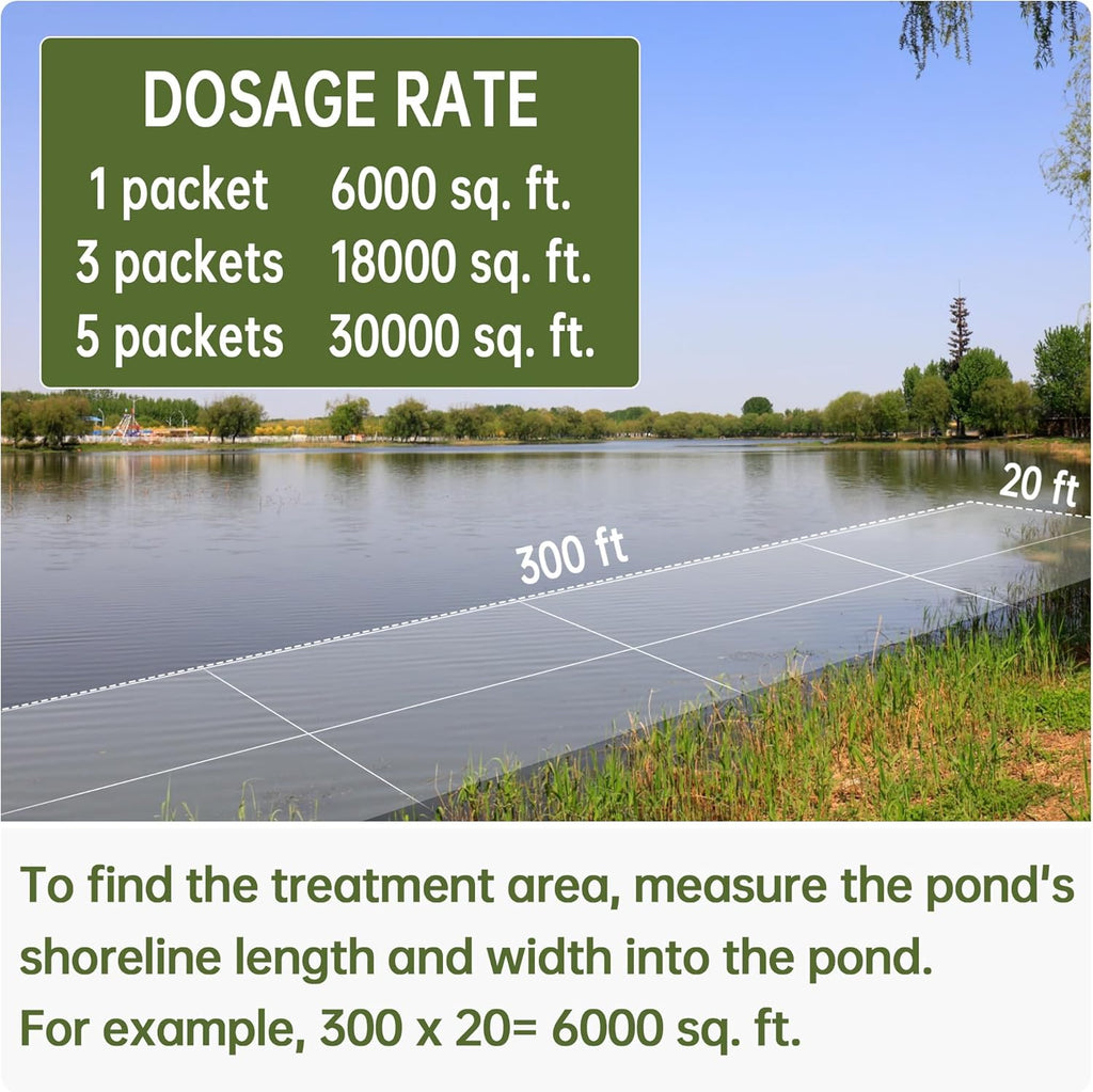 Muck Reducer - 5LB Natural Sludge Solution Tablets for Ponds & Lakes, Away Muck & Odor Control, Safe for Aquatic Life, Wildlife & Recreation, Treats Up to 30,000 Sq Ft