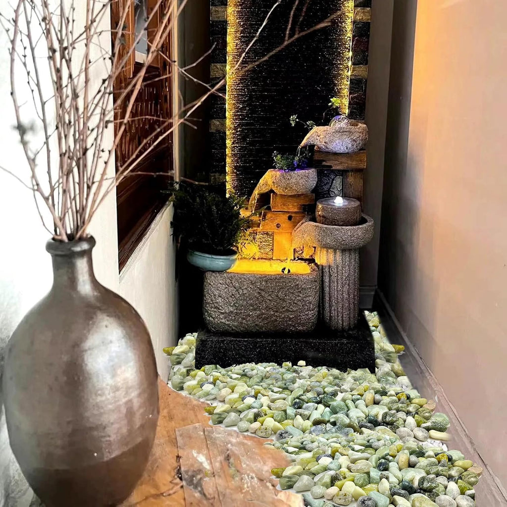 20 lbs River Rocks for Landscaping, 2-3 Inch Large Decorative Pebbles for Plants Indoor, Vases, Backyard, Crafting and Garden