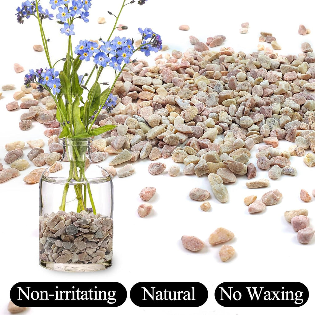 20lbs Peach Pebbles for Plants, 3/8inch Small Rocks for Succulent Cactus Plants, Natural Polished Pebbles, River Rocks for Plants, Vases, Garden