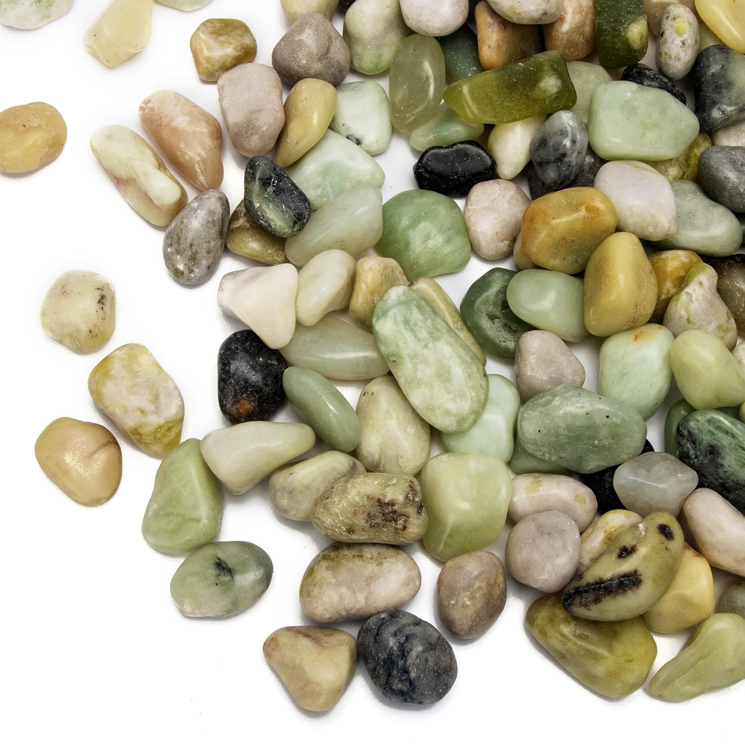 18 Pounds Jade Pebbles River Pea Rocks for Succulents Cactus Plants Decorative Stones Gravel