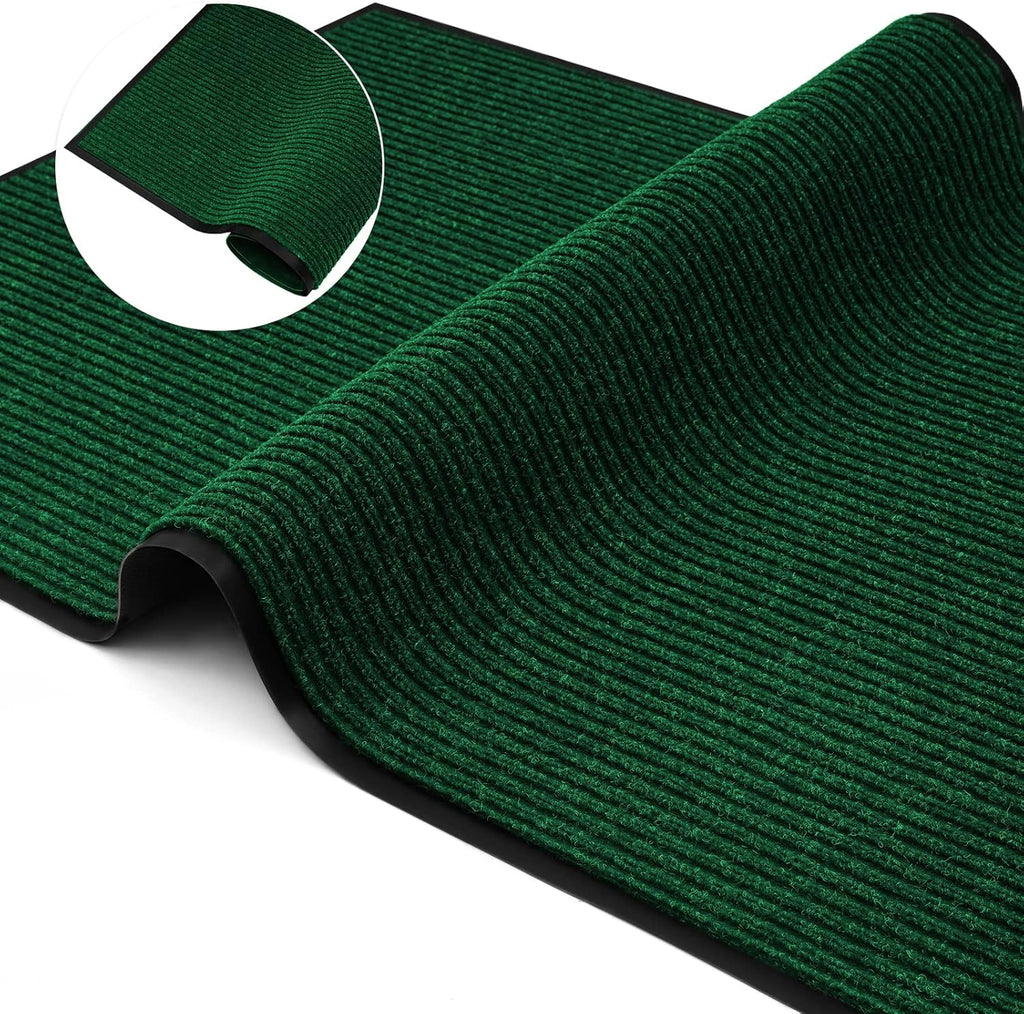 Profile Rubber Door Mat, 47x31inch, Heavy Duty, Entrance Doormat, Indoor and Outdoor, Waterproof, Easy Clean Shoe Scraper, Home Rug Welcome Mats for Entryway, Patio, Porch, Green