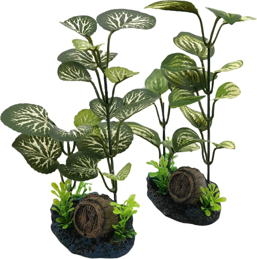 M2cbridge Artificial Fish Tank Plants Silk Aquarium Plastic Plant Aquatic Water Grass Foreground Decor(2PCS Grasses)