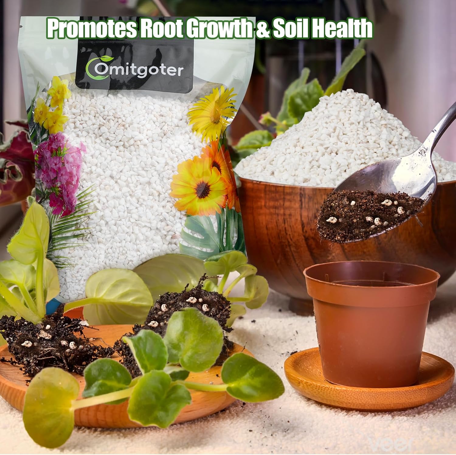 Horticultural Perlite for Plants 2qt, All Natural Horticultural Soil Additive Conditioner Mix, Improve Ventilation and Drainage, Enhance Soil Health and Root Growth