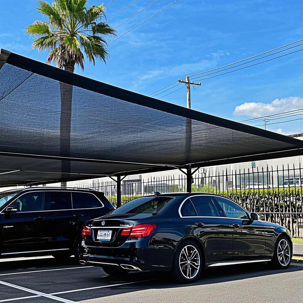 winemana Black Shade Cloth 90%, 8x20 FT Mesh Tarp - Garden Shade for Greenhouse, Patio, Vegetables, Plants Cover and Chicken Coops, Sun Shade Net for Outdoor Protection with Reinforced Grommets