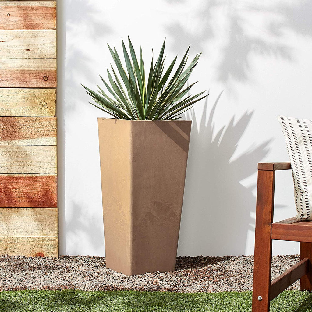 Arcadia Garden Products PSW FS32TP Contempo Tall Square Planter, 13 by 13 by 28-Inch