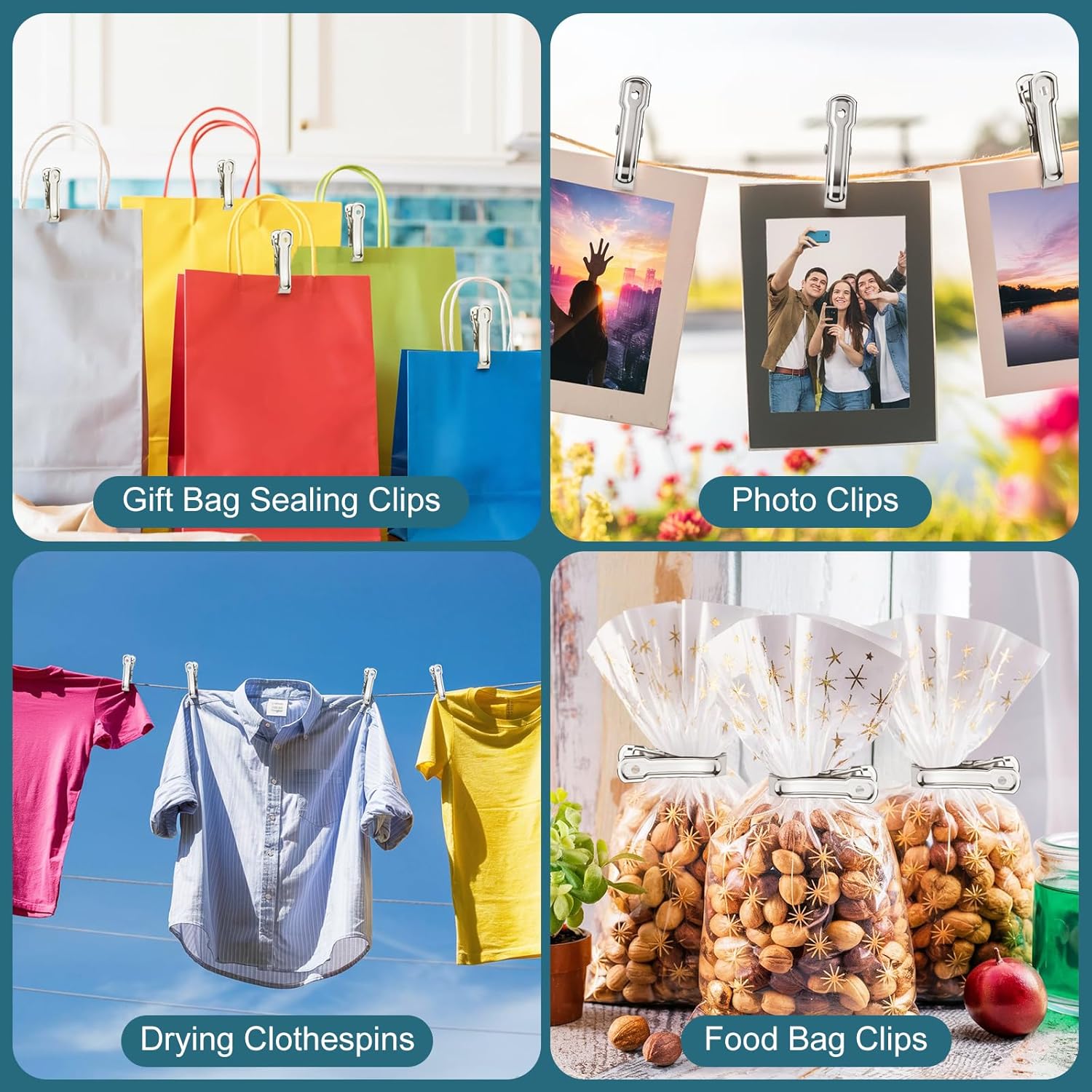 50 PCS Garden Clips, Greenhouse Clamps, Stainless Steel Greenhouse Clips for Netting, Heavy Duty Row Cover Clips with a Strong Grip for Shade Cloth or Plant Cover on Gardening Hoops