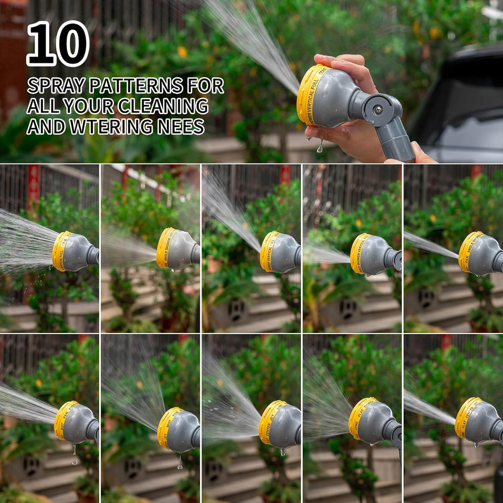 29”-43”Long Telescopic Tube Metal Watering Wand,Water Hose Sprayer Nozzle,180° Swivel Head|10 Spray Patterns|Flow Control, Perfect Garden Hose Wand to Water Hanging Baskets, Shrubs