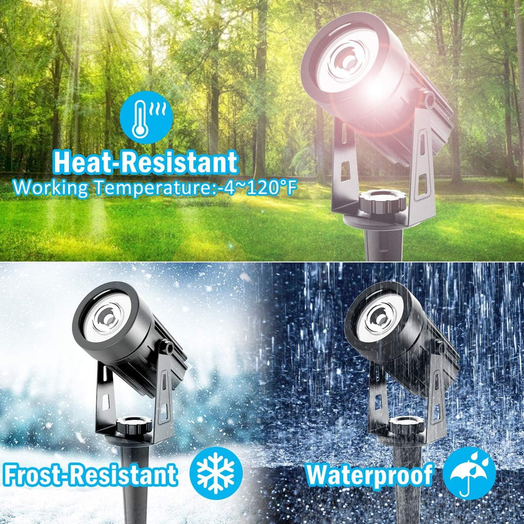 T-SUNUS Halloween Solar Spot Lights Blue Metal Outdoor Spotlights with 9.8ft Cable, IP65 Waterproof, Separated Panel for Yard Driveway Pathway Pool Christmas Tree Patio Landscaping Wall Flag Trees