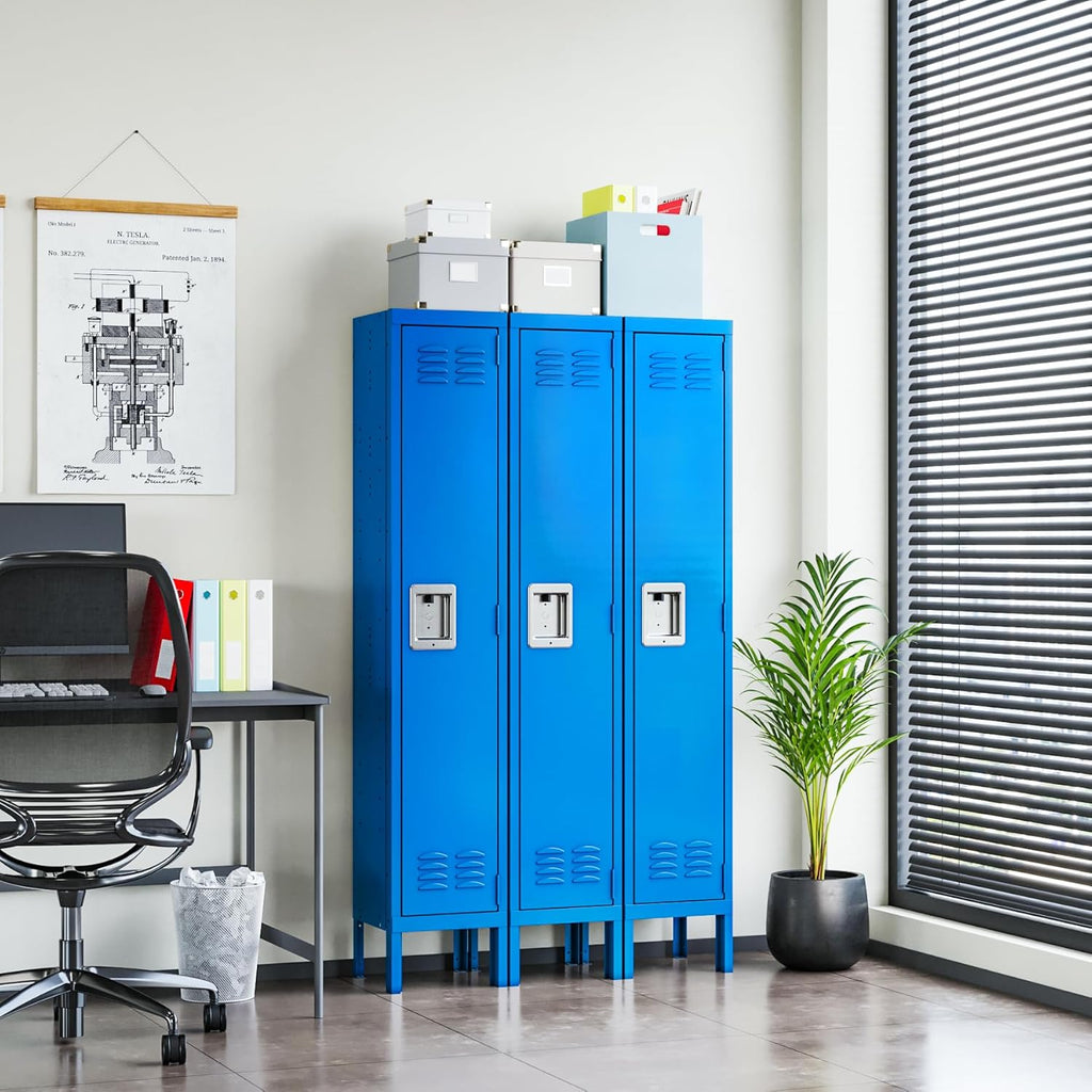 Letaya Lockers for Employees-Metal Storage Locker with Lock Door Steel Cabinet for School,Gym,Office,Staff (1 Door)