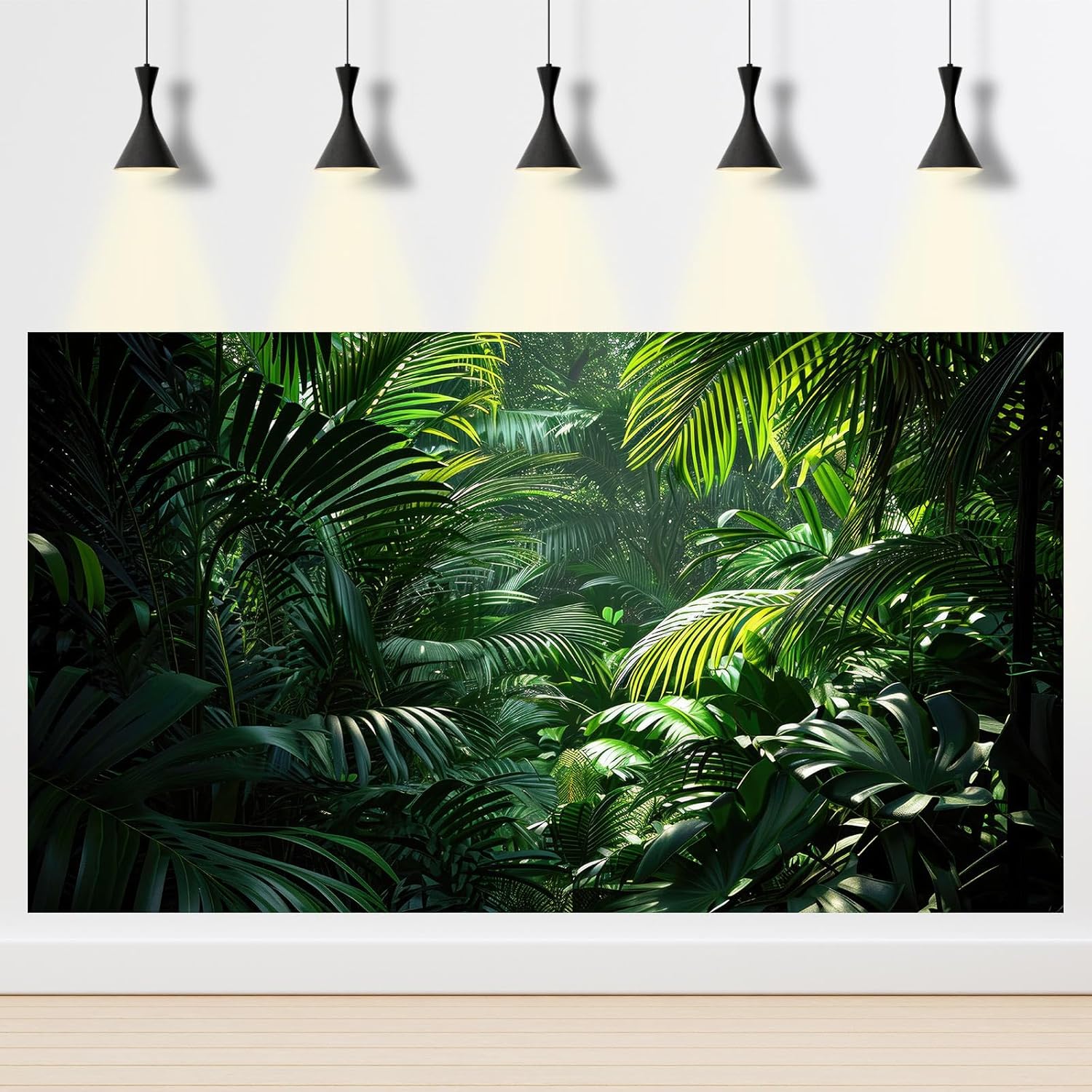 Aquarium Background Enchanting Beauty of Jungle Terrarium Backdrop Nature Jungle Green Leaf Palms Fish Tank Background Reptile Habitat Backdrop Wallpaper Poster Decor Vinyl 24x16in