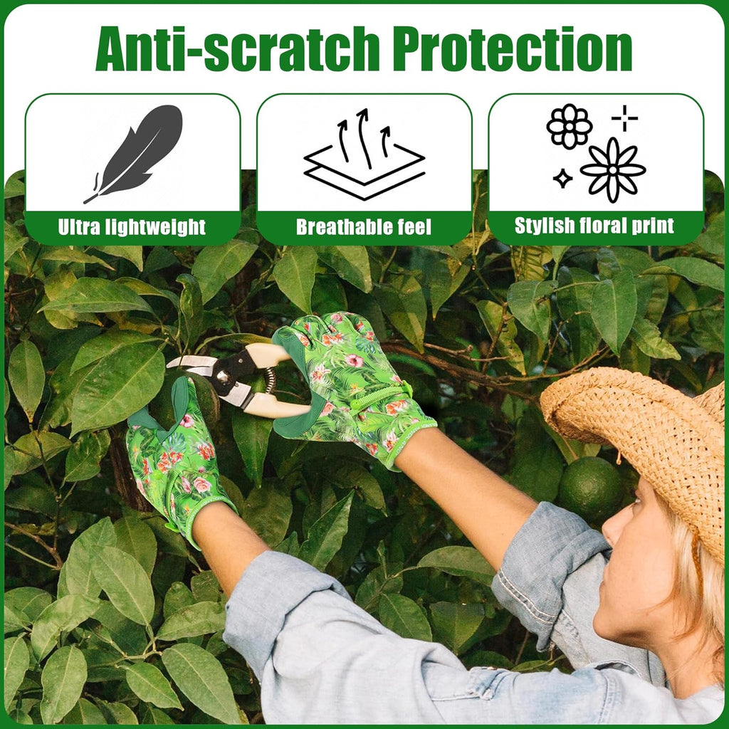 HANDLANDY Women Safety Work Gloves Utility Touch Screen Working Grip Glove for Yardwork Gardening Breathable Mechanic Gloves