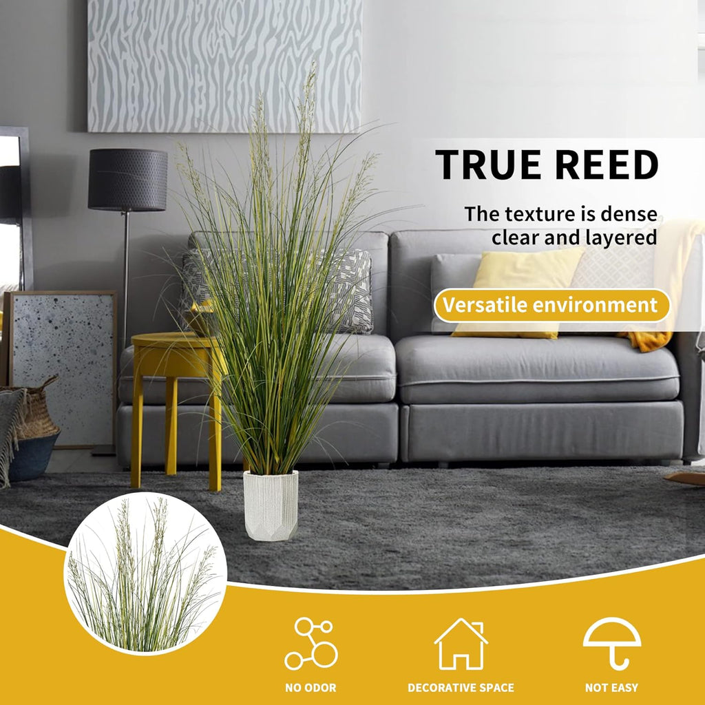 Artificial Plant 5ft(2pack) Tall Artificial Grass Plant,Faux Plants Indoor Home Decorative Artificial Plants & Flowers in Pot Fake Plant, House Plant Indoor